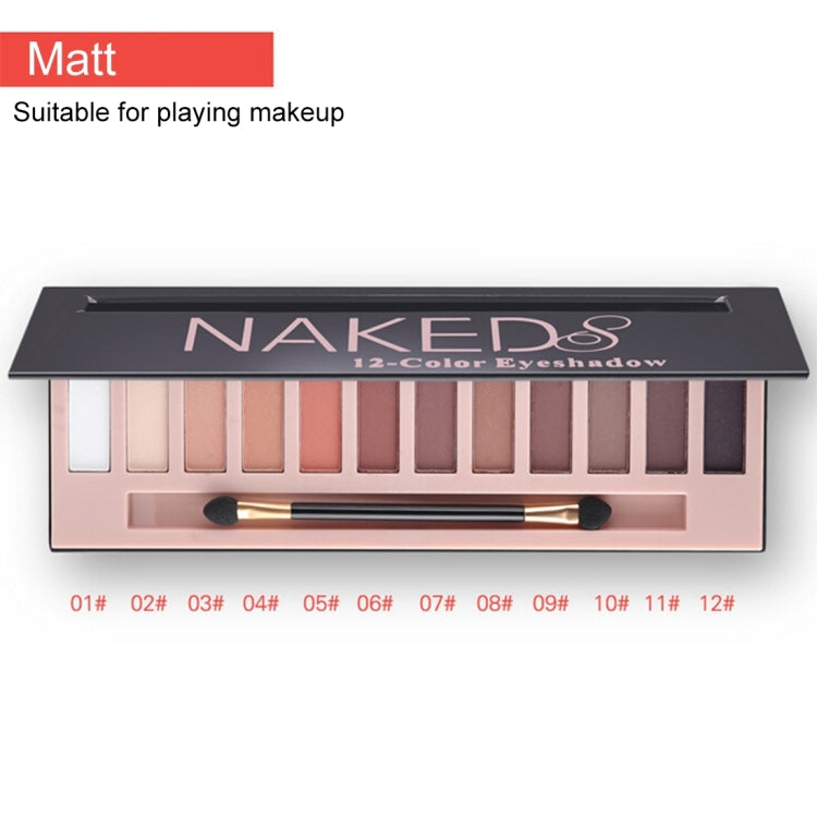 5673 Cosmetic 12 Colors Matte Earth Color Naked Eye Shadow Makeup Palette with Brush Set - Eye Shadow by PMC Jewellery | Online Shopping South Africa | PMC Jewellery