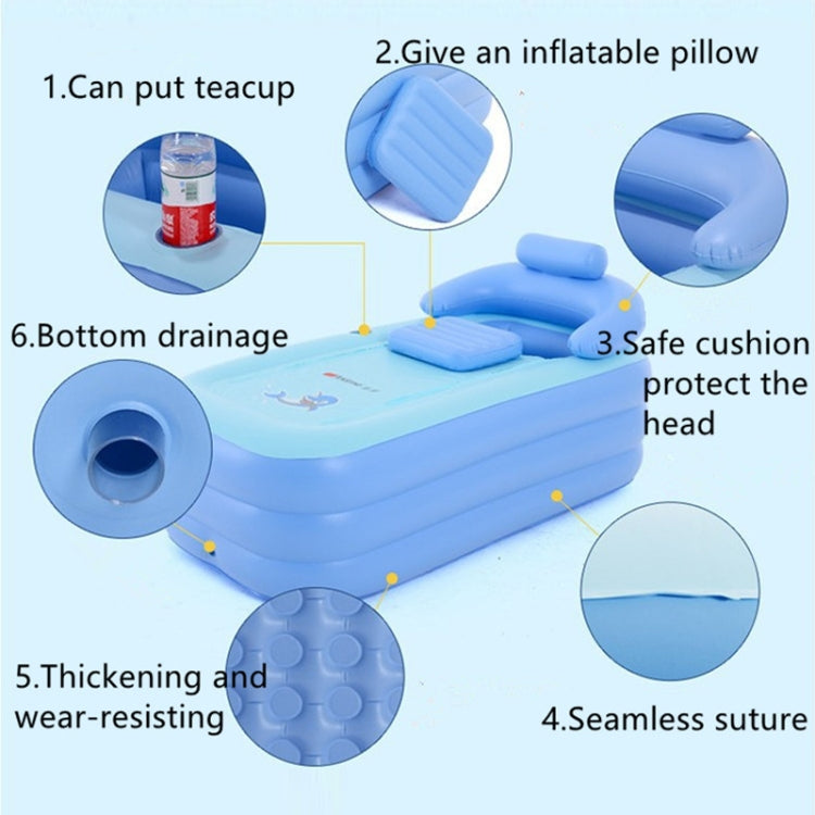 YT-038 Collapsible Sponge Bottom Inflatable Warm Bath Adult Bath Baby Swimming Pool with Charging Pump - Paddling Pools & Accessories by PMC Jewellery | Online Shopping South Africa | PMC Jewellery