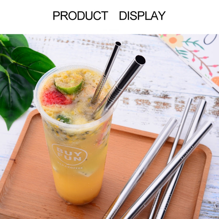 4pcs Reusable Stainless Steel Drinking Straw + Cleaner Brush Set Kit,  215*6mm(Rose Gold) - free shipping - PMC TechLife - Order now!
