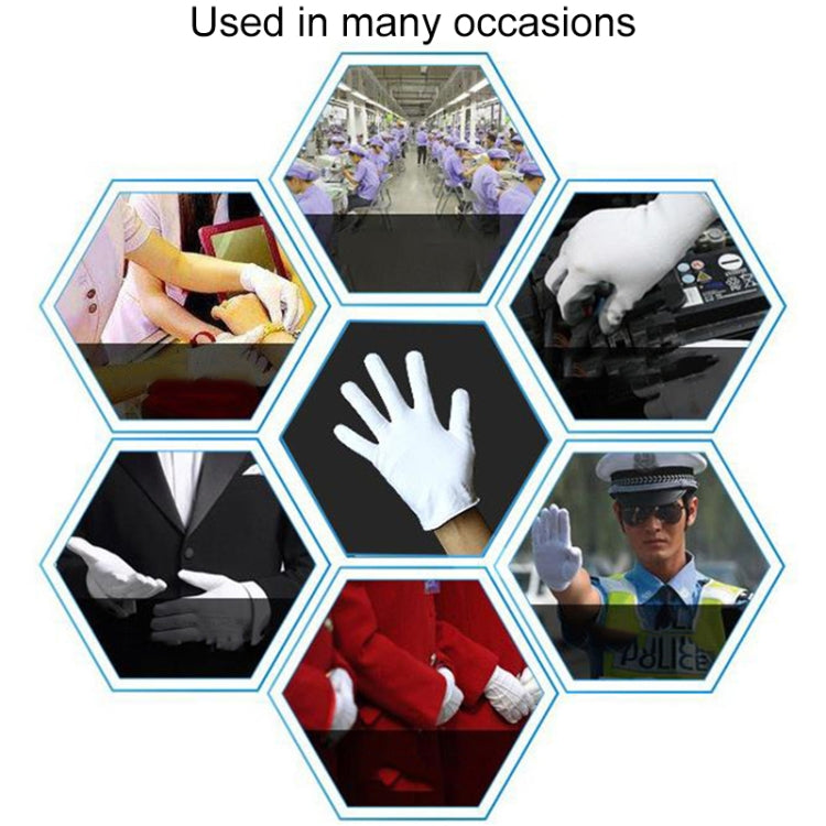 12 Pairs Pure Cotton Working Gloves, Thin Section - free shipping - PMC TechLife - Order now!