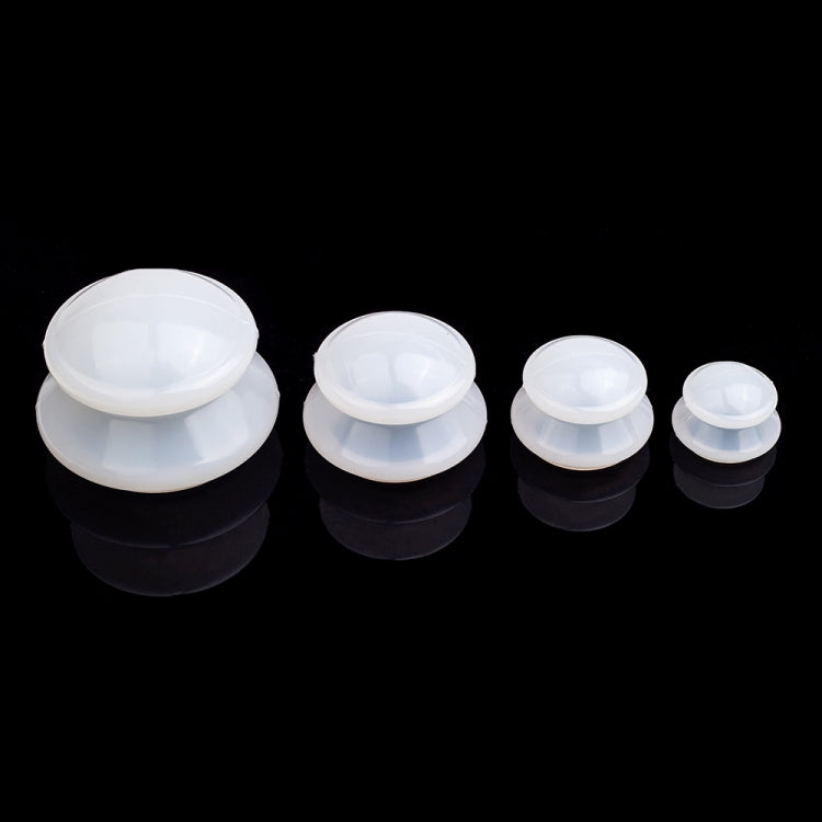 4 Cups / Set Health Care Body Massage Cupping Therapy Anti Cellulite Silicone Vacuum Cups(White) - Cupping & Moxibustion by PMC Jewellery | Online Shopping South Africa | PMC Jewellery