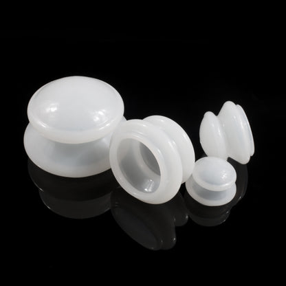 4 Cups / Set Health Care Body Massage Cupping Therapy Anti Cellulite Silicone Vacuum Cups(White) - Cupping & Moxibustion by PMC Jewellery | Online Shopping South Africa | PMC Jewellery