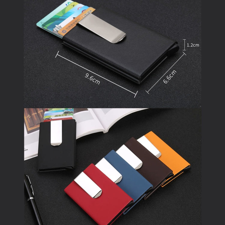 Frosted Antimagnetic Solid Color Credit Card Holder Money Clip Wallet, Size: 10*6.6cm(Black) - Antimagnetic RFID Package by PMC TechLife | Online Shopping South Africa | PMC TechLife | Buy Now Pay Later Mobicred