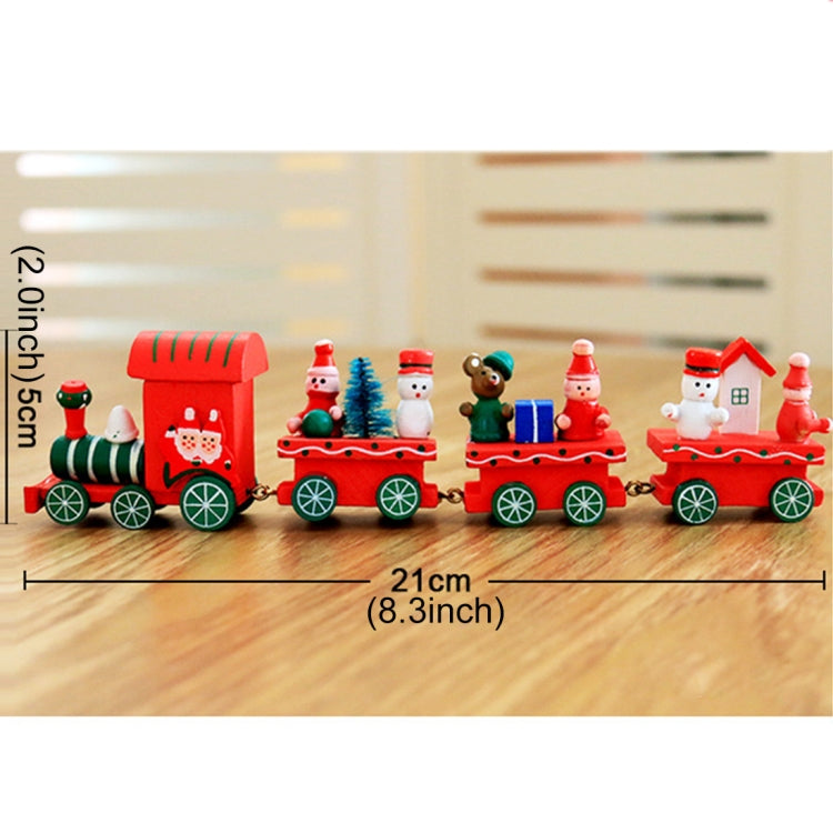 Christmas Dinner Table Decoration, Wooden Trains Children Kindergarten Christmas Decoration Ornaments Gifts (White) - Ornaments by PMC Jewellery | Online Shopping South Africa | PMC Jewellery