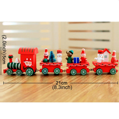 Christmas Dinner Table Decoration, Wooden Trains Children Kindergarten Christmas Decoration Ornaments Gifts (White) - Ornaments by PMC Jewellery | Online Shopping South Africa | PMC Jewellery