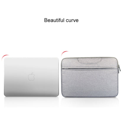 Breathable Wear-resistant Shoulder Handheld Zipper Laptop Bag, For 15.6 inch and Below Macbook, Samsung, Lenovo, Sony, DELL Alienware, CHUWI, ASUS, HP (Grey) - 15.6 - 17 inch by PMC Jewellery | Online Shopping South Africa | PMC Jewellery