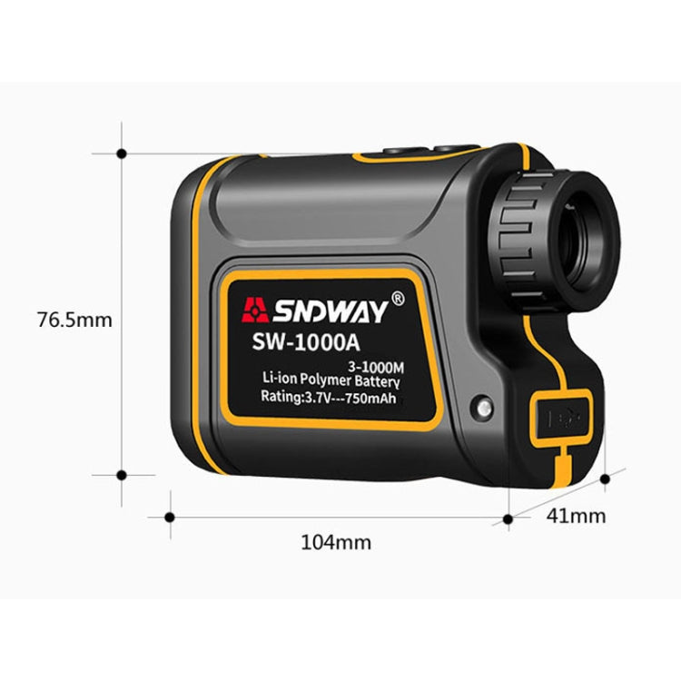 SNDWAY SW1000A Handheld Outdoor Waterproof Telescope Range Finder Distance Measurer, 1000m - Laser Rangefinder by SNDWAY | Online Shopping South Africa | PMC Jewellery | Buy Now Pay Later Mobicred