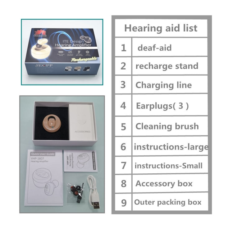 KAIXINWEI VHP-601 DC3.7V In-ear Bluetooth Hearing Aid Sound Amplifier (White) - Hearing Aids by PMC Jewellery | Online Shopping South Africa | PMC Jewellery