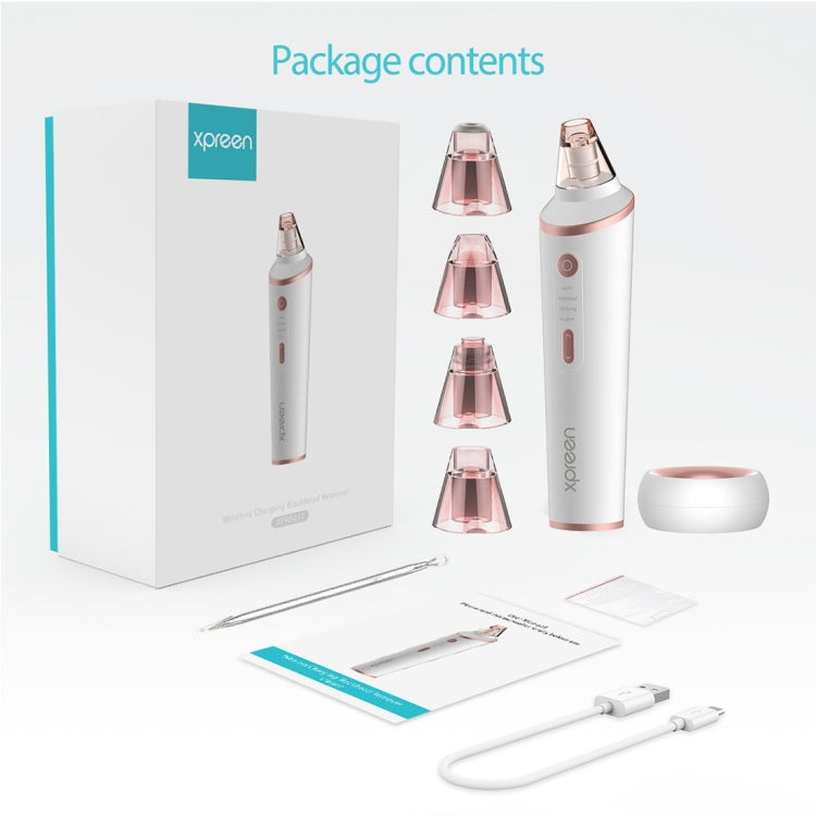 XPREEN XPRE037 Wireless Charging  Multi-function Blackhead Extractor Pore Cleanser with Four Probes & LED Lighting Function(White) - free shipping - PMC TechLife - Order now!