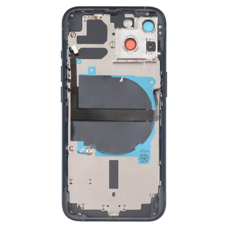 For iPhone 13 Battery Back Cover with Side Keys & Card Tray & Power + Volume Flex Cable & Wireless Charging Module(Black) - Back Cover by PMC TechLife | Online Shopping South Africa | PMC TechLife