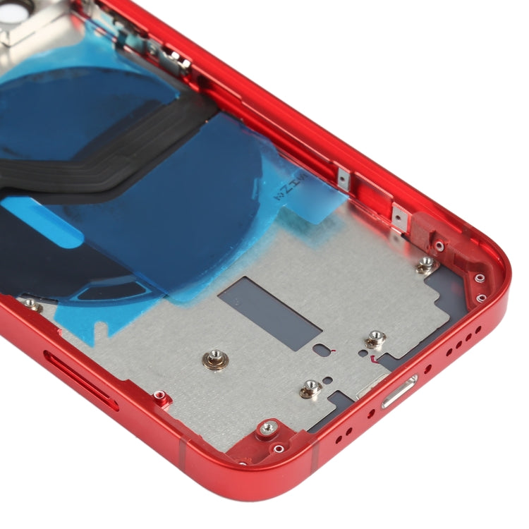 Battery Back Cover (with Side Keys & Card Tray & Power + Volume Flex Cable & Wireless Charging Module) for iPhone 12 Mini(Red) - free shipping - PMC TechLife - Order now!