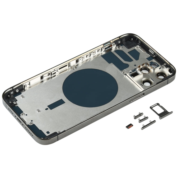 Back Housing Cover with SIM Card Tray & Side keys & Camera Lens for iPhone 12 Pro Max(Black) - Back Cover by PMC TechLife | Online Shopping South Africa | PMC TechLife