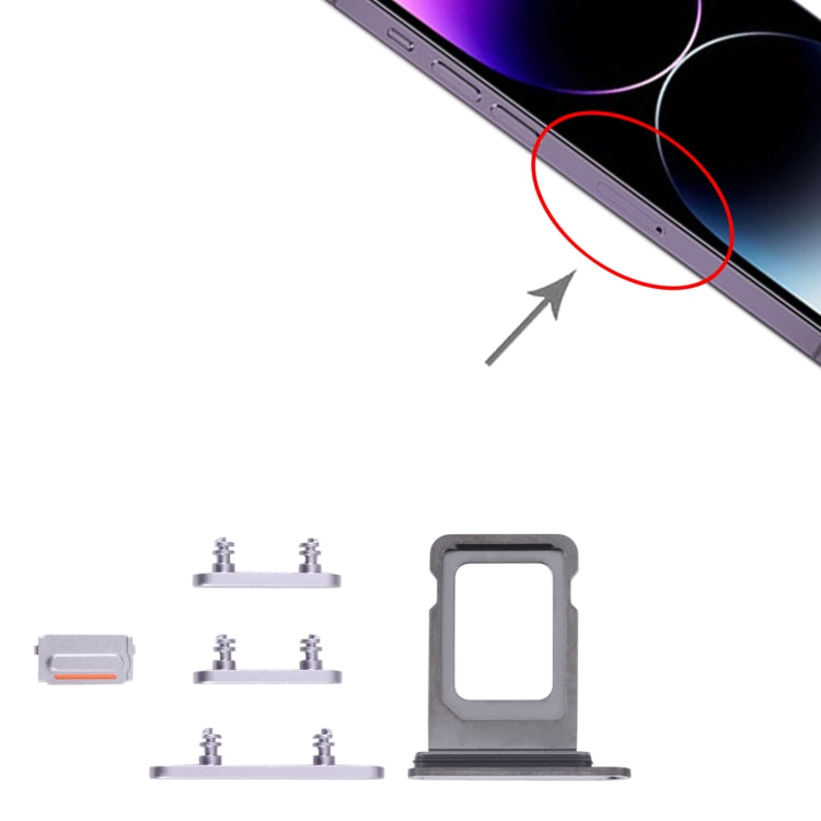 SIM Card Tray + SIM Card Tray + Side Keys for iPhone 14 Pro Max (Purple) -  by PMC TechLife | Online Shopping South Africa | PMC TechLife