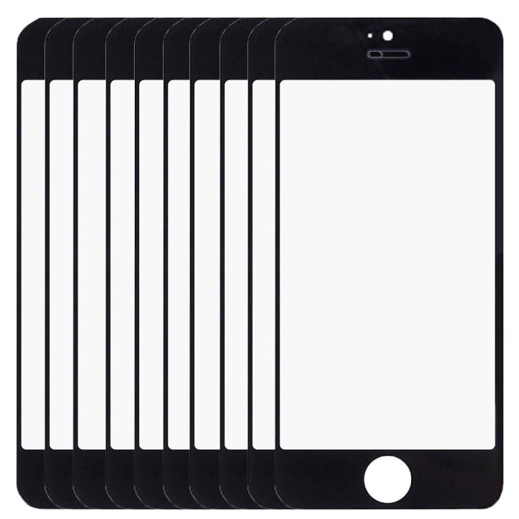 10 PCS for iPhone 5 & 5S Front Screen Outer Glass Lens(Black) - free shipping - PMC TechLife - Order now!