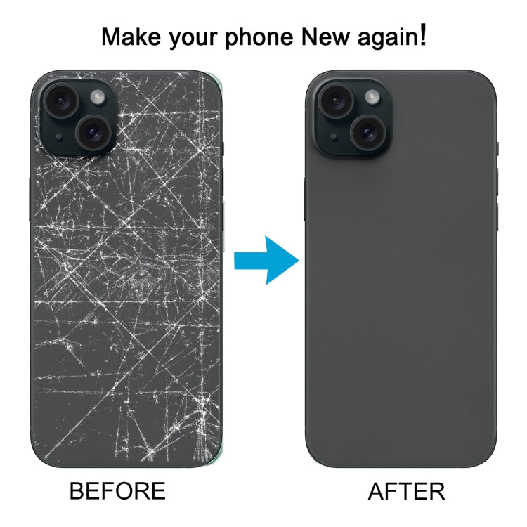 For iPhone 15 Glass Battery Back Cover(Black) -  by PMC TechLife | Online Shopping South Africa | PMC TechLife