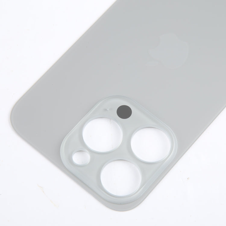 For iPhone 15 Pro Easy Replacement Big Camera Hole Glass Back Battery Cover(Titanium) -  by PMC TechLife | Online Shopping South Africa | PMC TechLife