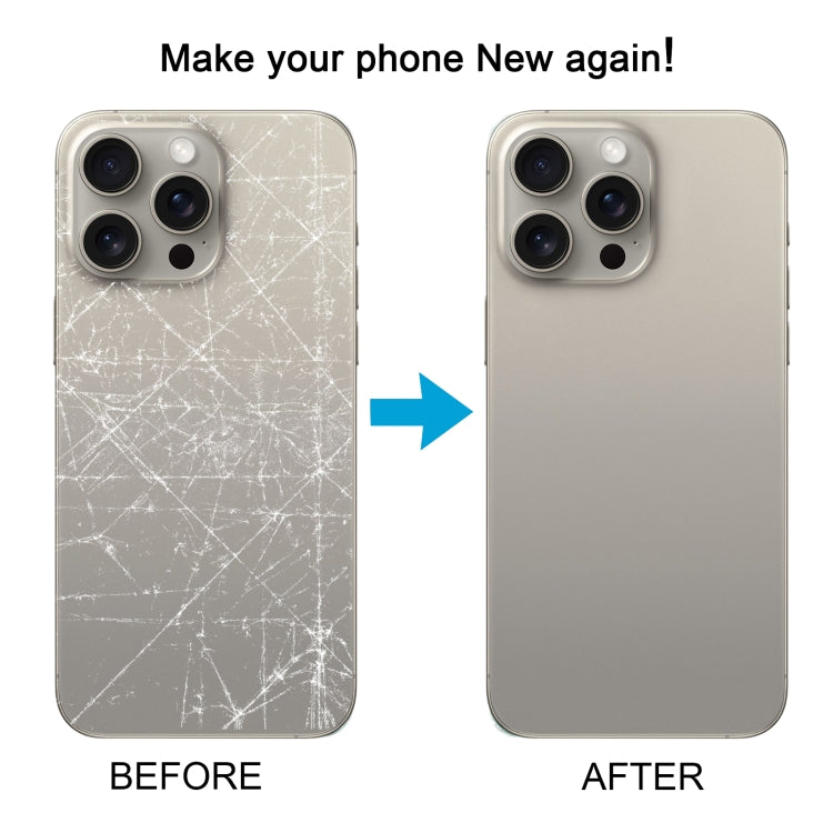 For iPhone 15 Pro Easy Replacement Big Camera Hole Glass Back Battery Cover(Titanium) -  by PMC TechLife | Online Shopping South Africa | PMC TechLife