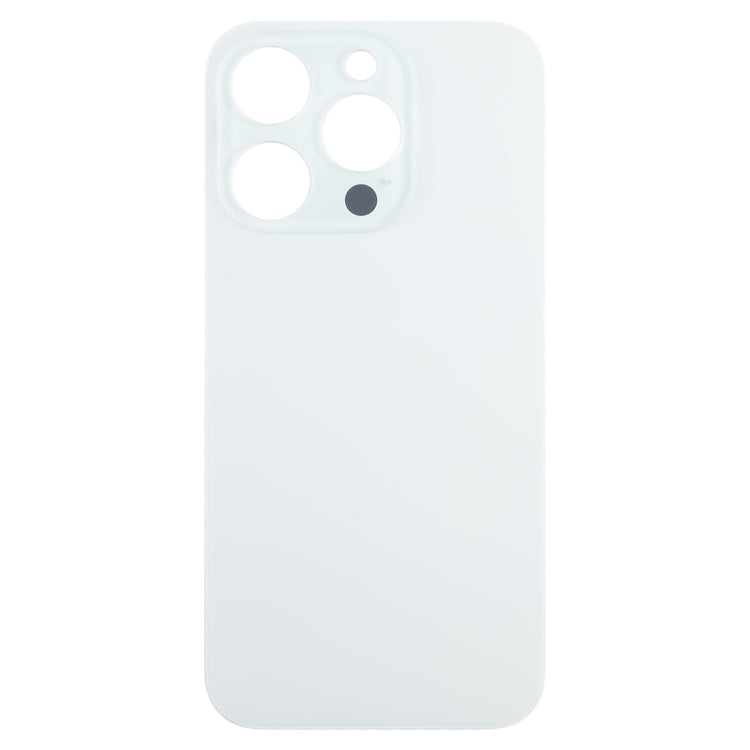 For iPhone 15 Pro Easy Replacement Big Camera Hole Glass Back Battery Cover(White) -  by PMC Jewellery | Online Shopping South Africa | PMC Jewellery