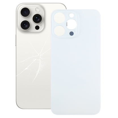 For iPhone 15 Pro Max Easy Replacement Big Camera Hole Glass Back Battery Cover(White) -  by PMC Jewellery | Online Shopping South Africa | PMC Jewellery