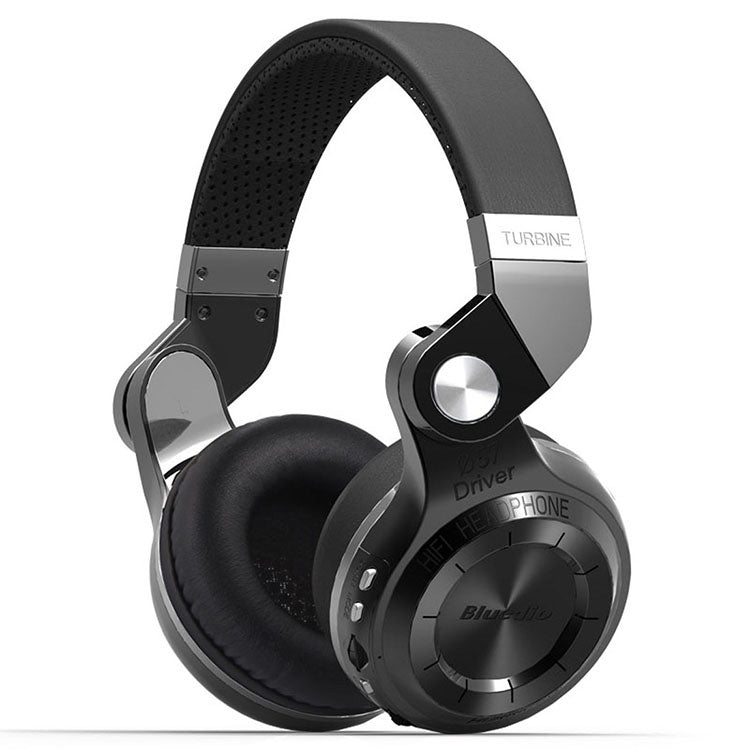 Bluedio T2+ Turbine Wireless Bluetooth 4.1 Stereo Headphones Headset with Mic & Micro SD Card Slot & FM Radio, For iPhone, Samsung, Huawei, Xiaomi, HTC and Other Smartphones, All Audio Devices(Black) - Headset & Headphone by Bluedio | Online Shopping South Africa | PMC Jewellery | Buy Now Pay Later Mobicred