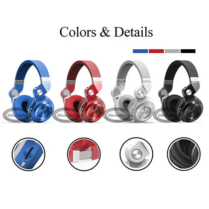 Bluedio T2+ Turbine Wireless Bluetooth 4.1 Stereo Headphones Headset with Mic & Micro SD Card Slot & FM Radio, For iPhone, Samsung, Huawei, Xiaomi, HTC and Other Smartphones, All Audio Devices(Black) - Headset & Headphone by Bluedio | Online Shopping South Africa | PMC Jewellery | Buy Now Pay Later Mobicred