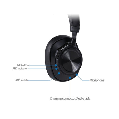 Bluedio T6 Bluetooth Version 5.0 Headset Bluetooth Headset(Black) - Headset & Headphone by Bluedio | Online Shopping South Africa | PMC Jewellery | Buy Now Pay Later Mobicred