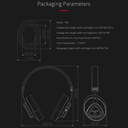 Bluedio TMS Bluetooth Version 5.0 Headset Bluetooth Headset Can Connect Cloud Data to APP(Red) - Headset & Headphone by Bluedio | Online Shopping South Africa | PMC Jewellery