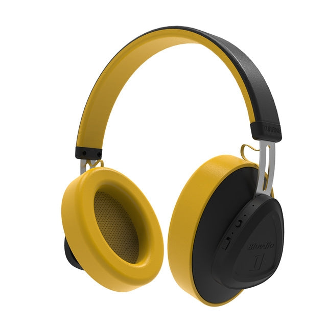 Bluedio TMS Bluetooth Version 5.0 Headset Bluetooth Headset Can Connect Cloud Data to APP(Yellow) - Headset & Headphone by Bluedio | Online Shopping South Africa | PMC Jewellery | Buy Now Pay Later Mobicred