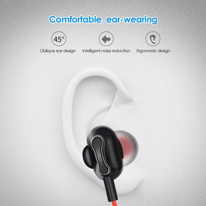 BH-I37 Bluetooth 5.0 Wire-controlled Bluetooth Earphone Built-in High-fidelity Microphone, Support Call (Red) - Bluetooth Earphone by PMC Jewellery | Online Shopping South Africa | PMC Jewellery