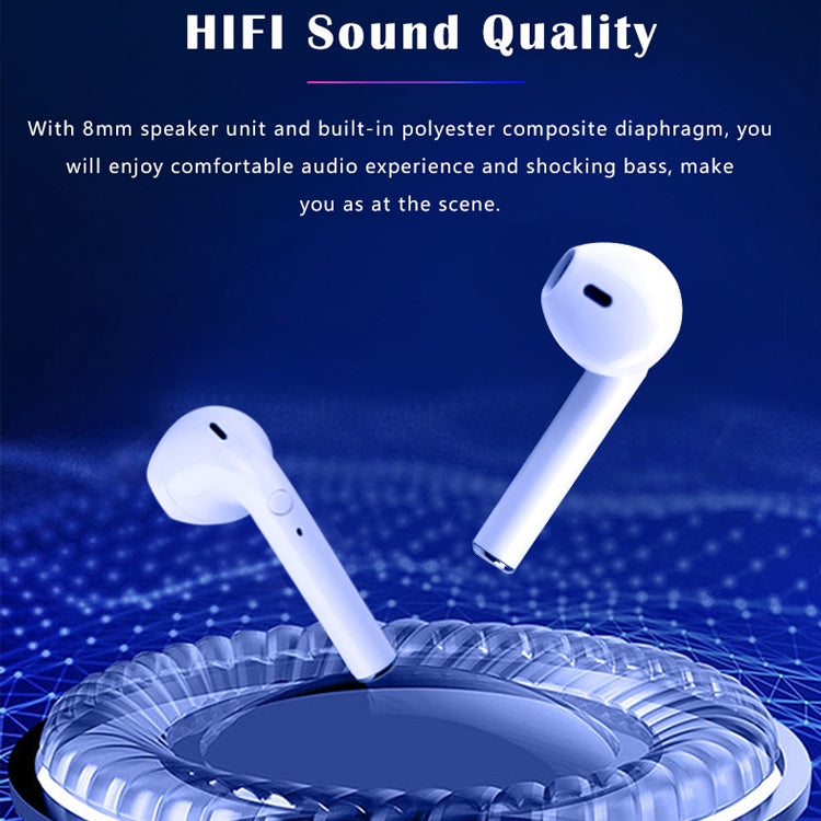 i9 Wireless TWS Sport Bilateral Stereo Bluetooth 5.0 Headset with Charging Box, Push-button Version(White) - TWS Earphone by PMC TechLife | Online Shopping South Africa | PMC TechLife