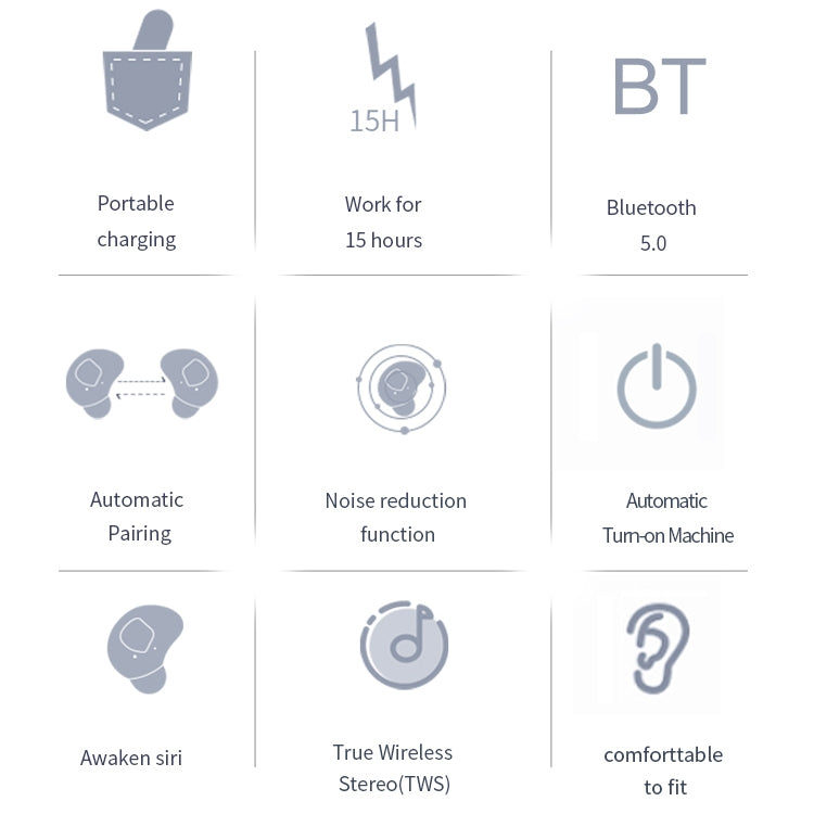 Q2 TWS Bluetooth 5.0 Binaural Stereo Wireless Sports Bluetooth Earphone(Black) - TWS Earphone by PMC TechLife | Online Shopping South Africa | PMC TechLife
