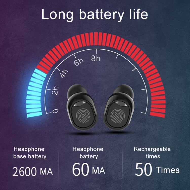 G10 TWS Bluetooth 5.0 Wireless Bluetooth Earphone with Charging Box, Support Digital Display & HD Call & Power Bank(Black) - TWS Earphone by PMC Jewellery | Online Shopping South Africa | PMC Jewellery