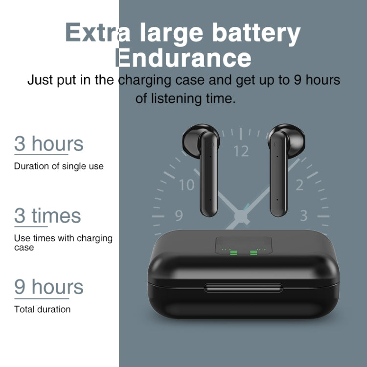 P100pro TWS Bluetooth 5.0 Touch Wireless Bluetooth Earphone with Charging Box & LED Smart Digital Display, Support Siri & Call(White) - TWS Earphone by PMC TechLife | Online Shopping South Africa | PMC TechLife