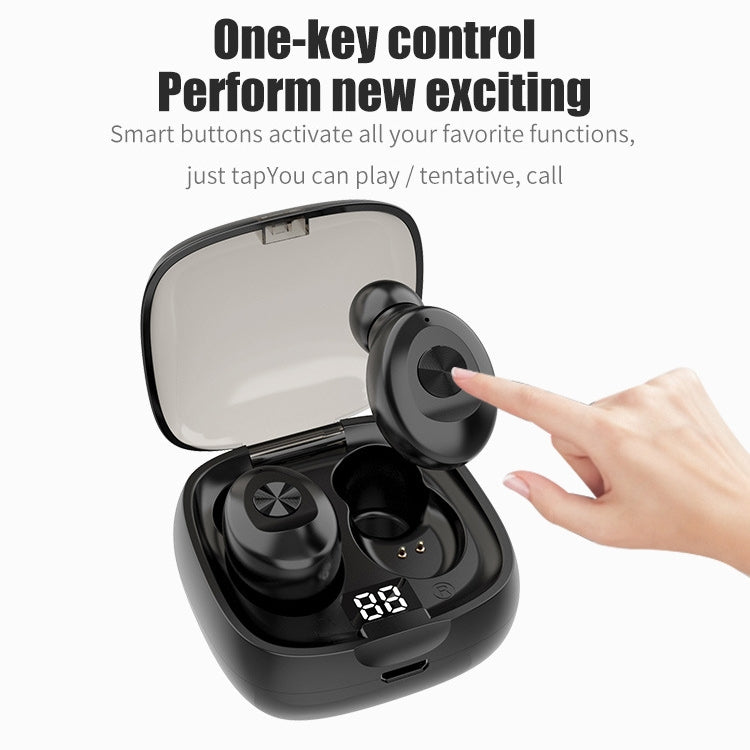 XG-8 TWS Digital Display Touch Bluetooth Earphone with Magnetic Charging Box(Black) - TWS Earphone by PMC Jewellery | Online Shopping South Africa | PMC Jewellery