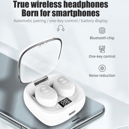 XG-8 TWS Digital Display Touch Bluetooth Earphone with Magnetic Charging Box(White) - TWS Earphone by PMC Jewellery | Online Shopping South Africa | PMC Jewellery