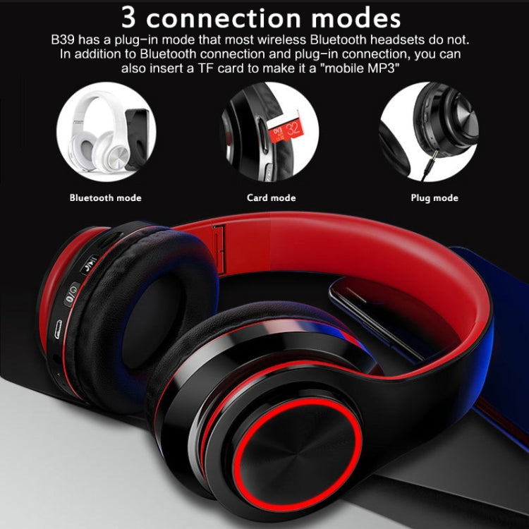 B39 Wireless Bluetooth V5.0 Headset(White) - Headset & Headphone by PMC TechLife | Online Shopping South Africa | PMC TechLife
