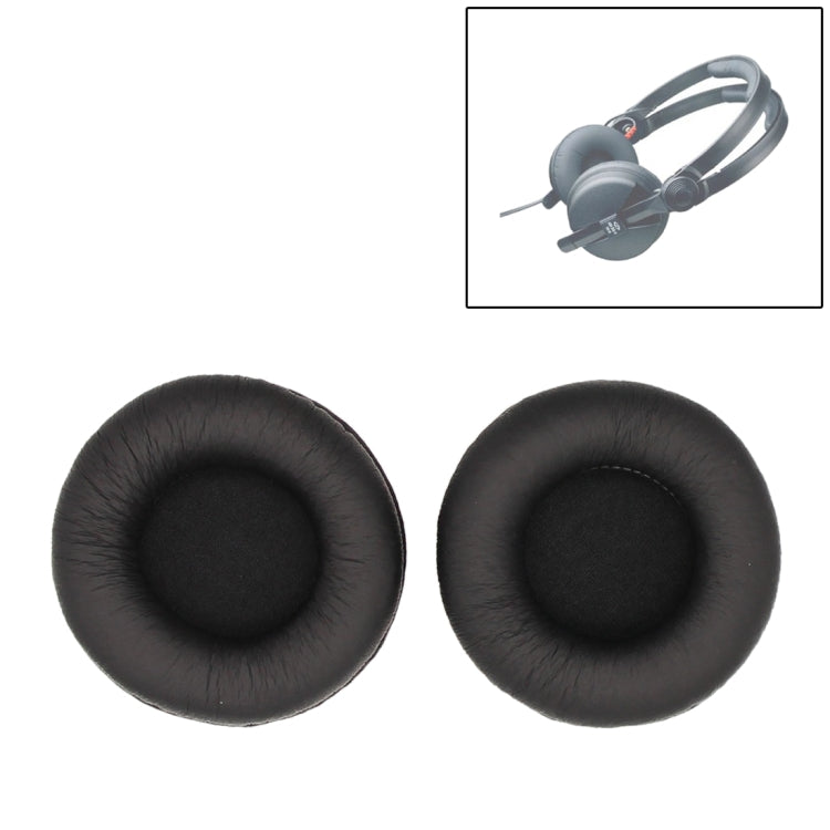 1 Pair For Sennheiser HD25-1 II Headset Cushion Sponge Cover Earmuffs Replacement Earpads(Black) - Earmuff & Pad by PMC Jewellery | Online Shopping South Africa | PMC Jewellery