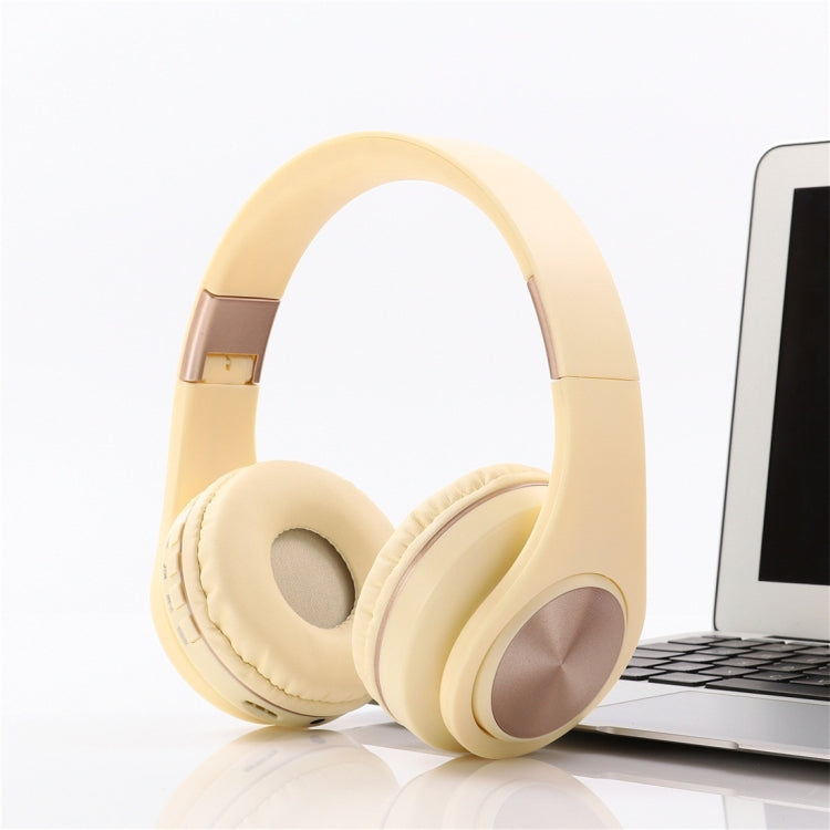 A1 Bluetooth 4.2 Candy Color Super Base Bluetooth Headphone, Support Music Play & Switching & Volume Control & Answer(Gold) - Headset & Headphone by PMC TechLife | Online Shopping South Africa | PMC TechLife