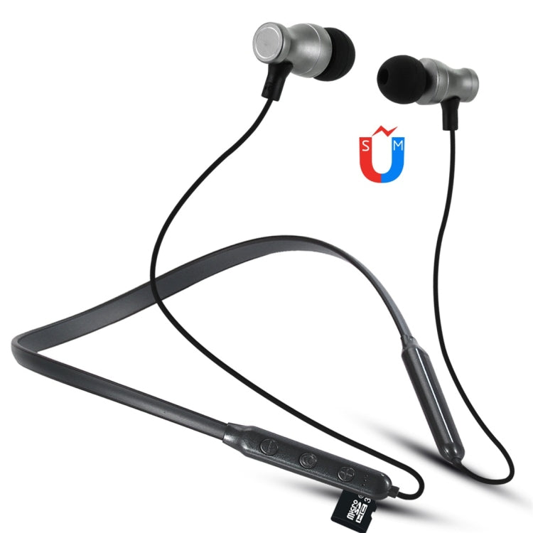 F106 Bluetooth 4.2 Hanging Neck Design Bluetooth Headset, Support Music Play & Switching & Volume Control & Answer(Black) - Neck-mounted Earphone by PMC TechLife | Online Shopping South Africa | PMC TechLife