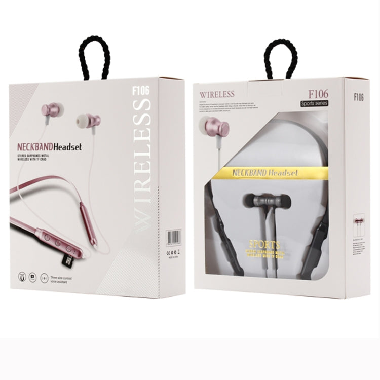 F106 Bluetooth 4.2 Hanging Neck Design Bluetooth Headset, Support Music Play & Switching & Volume Control & Answer(Black) - Neck-mounted Earphone by PMC TechLife | Online Shopping South Africa | PMC TechLife