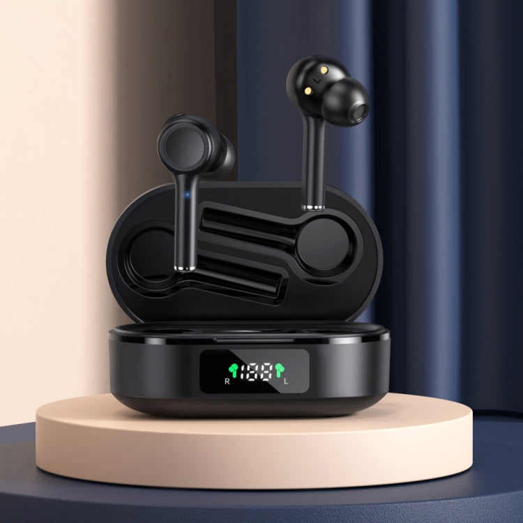MI4 Bluetooth 5.0 LED Digital Display Intelligent Noise Reduction True Wireless Bluetooth Earphone (Black) - TWS Earphone by PMC TechLife | Online Shopping South Africa | PMC TechLife