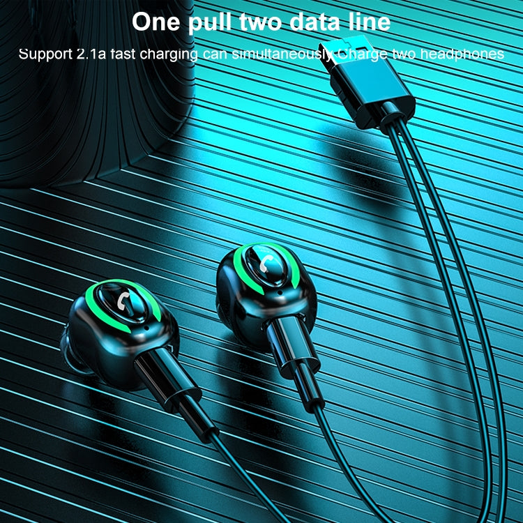 M9 Bluetooth 5.1 Business Style In-ear Stereo Wireless Bluetooth Earphone(Black) - Bluetooth Earphone by PMC TechLife | Online Shopping South Africa | PMC TechLife