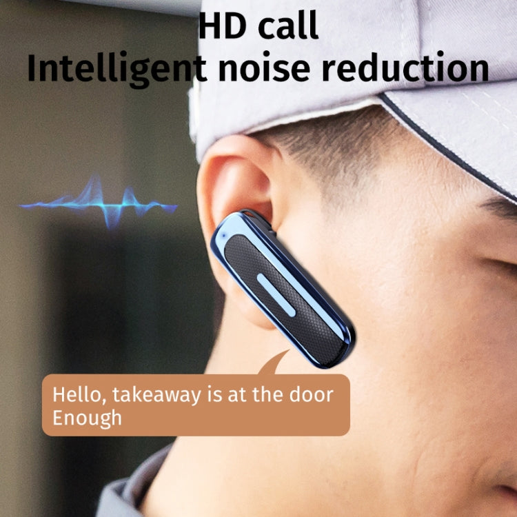 E1 Smart Noise Reduction Unilateral Ear-mounted Bluetooth Earphone (Black Blue) - Bluetooth Earphone by PMC TechLife | Online Shopping South Africa | PMC TechLife