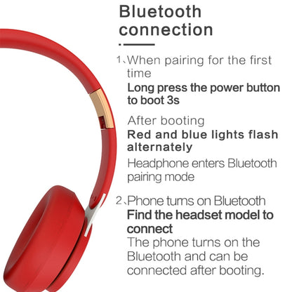 07S Folding Sports Computer Games Wireless Bluetooth V5.0 Headset with Mic (Red) - Headset & Headphone by PMC Jewellery | Online Shopping South Africa | PMC Jewellery