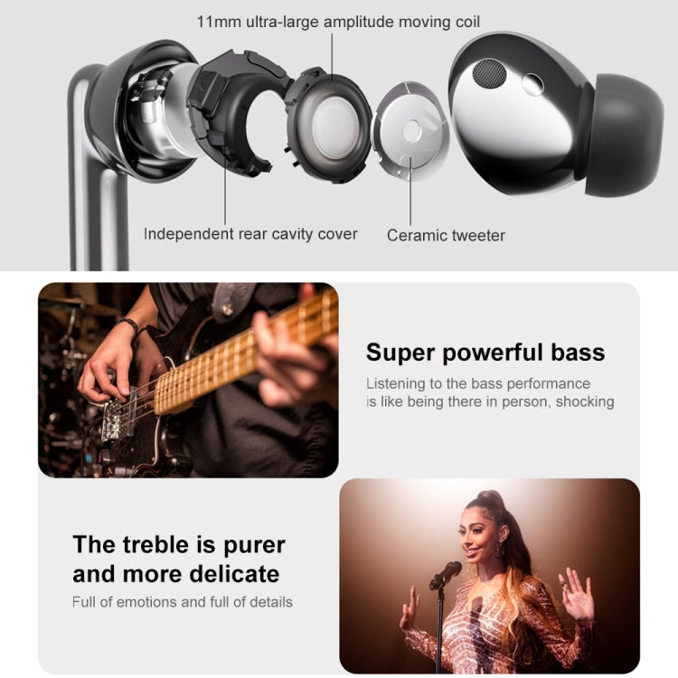 Original Honor Earbuds 3 Pro TWS Noise Reduction Body Temperature Detection Bluetooth Earphone(White) - TWS Earphone by Huawei | Online Shopping South Africa | PMC Jewellery | Buy Now Pay Later Mobicred