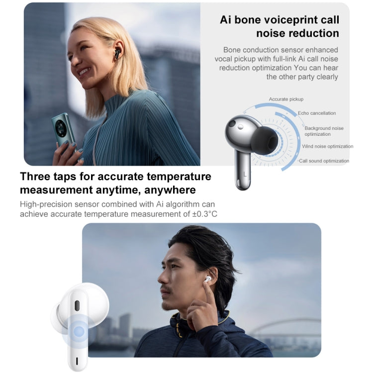 Original Honor Earbuds 3 Pro TWS Noise Reduction Body Temperature Detection Bluetooth Earphone(White) - TWS Earphone by Huawei | Online Shopping South Africa | PMC Jewellery | Buy Now Pay Later Mobicred