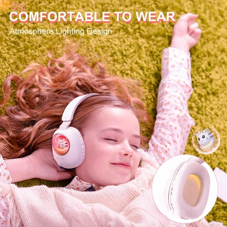 B4 RGB Cartoon Stereo Headset Wireless Bluetooth Headphones (Purple) - Headset & Headphone by PMC TechLife | Online Shopping South Africa | PMC TechLife