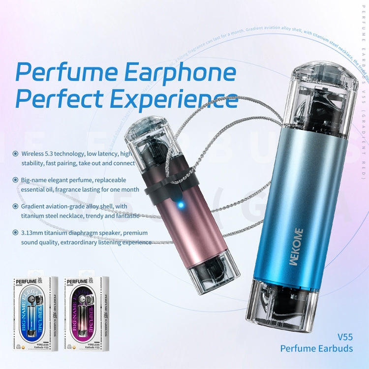 WEKOME V55 Fragrance Wireless Bluetooth Earphone (Gradient Blue) - Bluetooth Earphone by WK | Online Shopping South Africa | PMC Jewellery | Buy Now Pay Later Mobicred