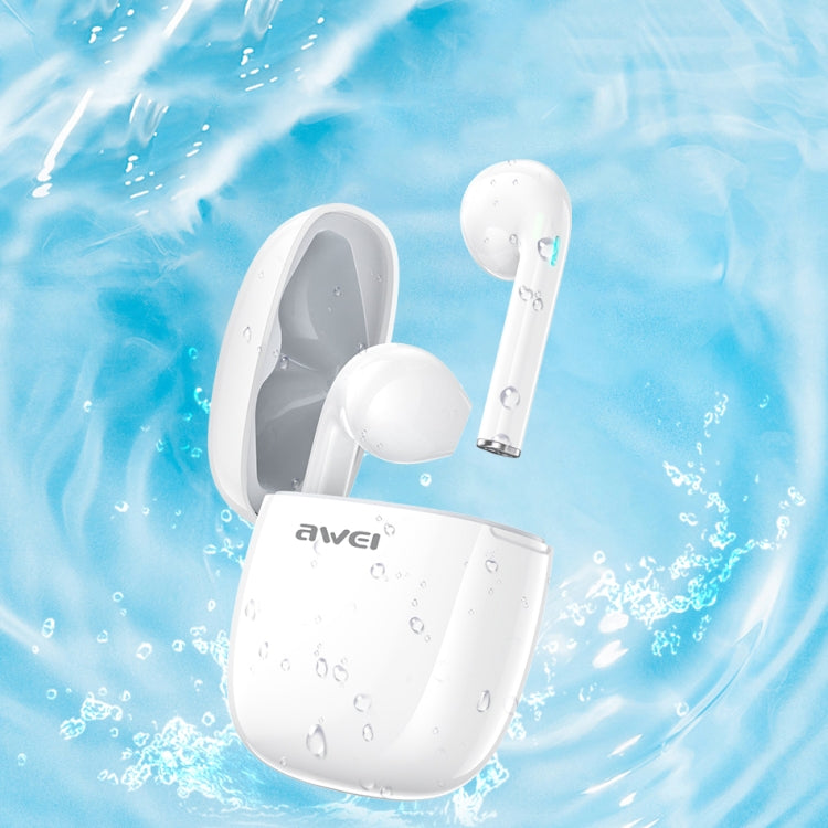 awei T28 Bluetooth V5.0 Ture Wireless Sports TWS Headset with Charging Case(White) - TWS Earphone by awei | Online Shopping South Africa | PMC Jewellery | Buy Now Pay Later Mobicred