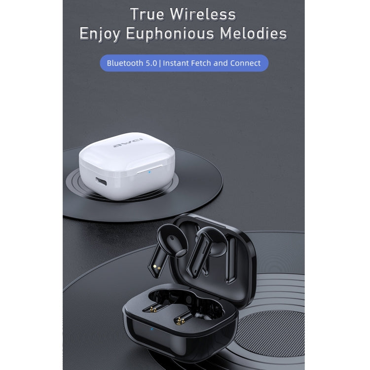 awei T36 Bluetooth 5.0 True Wireless Stereo Bluetooth Earphone (White) - TWS Earphone by awei | Online Shopping South Africa | PMC Jewellery